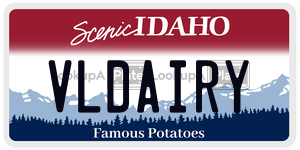 VLDAIRY  license plate in ID
