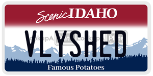 VLYSHED  license plate in ID