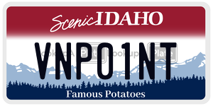 VNP01NT license plate in Idaho
