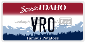 VR0  license plate in ID