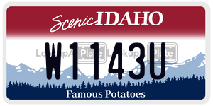 W1143U  license plate in ID