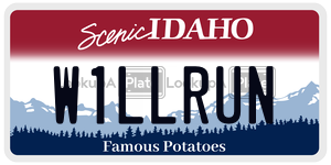 W1LLRUN  license plate in ID