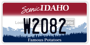 W2082  license plate in ID