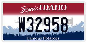 W32958  license plate in ID