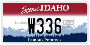 W336  license plate in ID