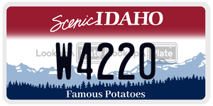 W4220  license plate in ID