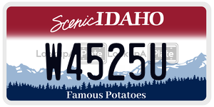 W4525U  license plate in ID
