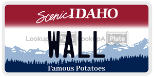 WALL  license plate in ID
