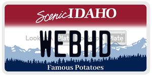 WEBHD  license plate in ID