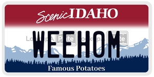 WEEH0M  license plate in ID