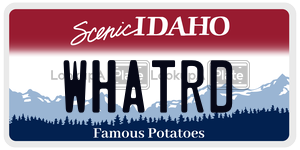 WHATRD  license plate in ID