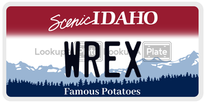 WREX  license plate in ID