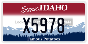 X5978  license plate in ID