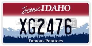 XG2476  license plate in ID