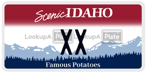 XX  license plate in ID