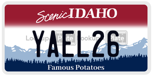 YAEL26  license plate in ID