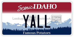 YALL  license plate in ID