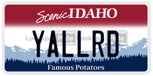 YALLRD  license plate in ID
