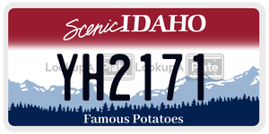 YH2171  license plate in ID
