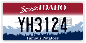 YH3124  license plate in ID