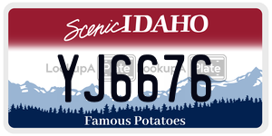 YJ6676  license plate in ID