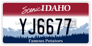 YJ6677  license plate in ID