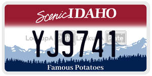 YJ9741  license plate in ID