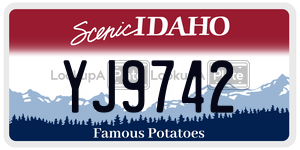 YJ9742  license plate in ID