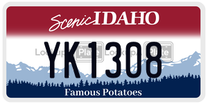 YK1308  license plate in ID