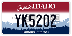 YK5202  license plate in ID