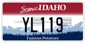 YL119  license plate in ID