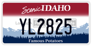 YL2825  license plate in ID