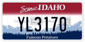 YL3170  license plate in ID