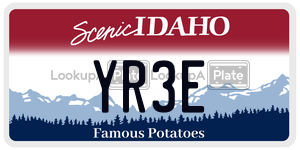 YR3E  license plate in ID