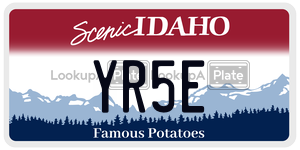 YR5E  license plate in ID