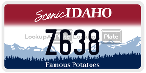 Z638  license plate in ID