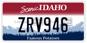ZRV946  license plate in ID