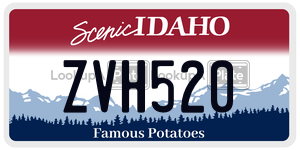 ZVH520  license plate in ID
