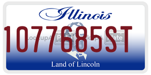 1077685ST  license plate in IL