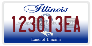123013EA  license plate in IL