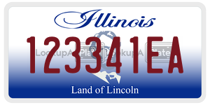 123341EA license plate in Illinois