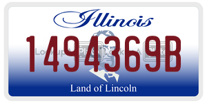 1494369B  license plate in IL