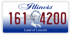 1614200  license plate in IL
