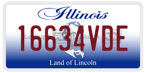 16634VDE license plate in Illinois