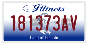 181373AV license plate in Illinois