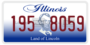 1958059 license plate in Illinois