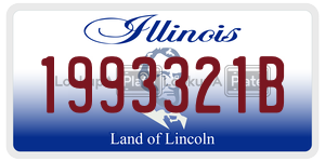 1993321B license plate in Illinois