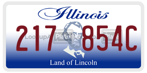 217854C  license plate in IL