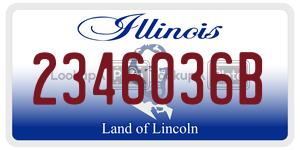 2346036B license plate in Illinois