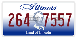 2647557  license plate in IL